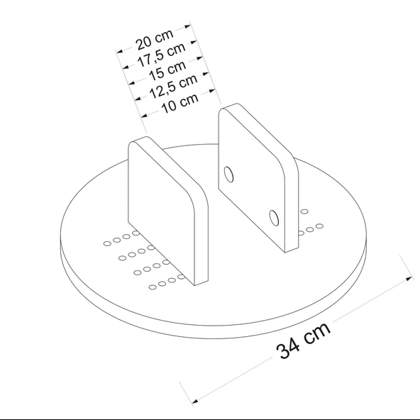 Minar Arel Yan Sehpa - Beton - Resim 6