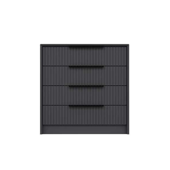 Minar Kale Luxe Soft 4Ç Mbrn Şifonyer-Antrasit - Resim 5