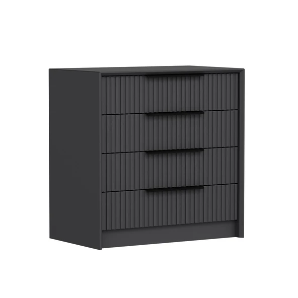 Minar Kale Luxe Soft 4Ç Mbrn Şifonyer-Antrasit - Resim 4