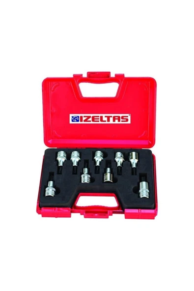 İzeltaş 1/2'' Lokmalı Tork Uç Takımı 9 Parça ürün görseli 1