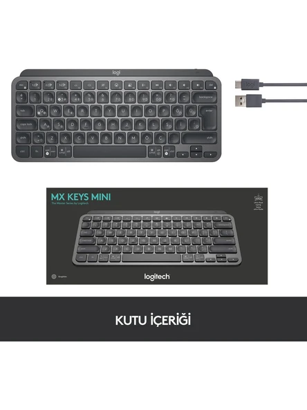 Logitech MX Keys Mini 920-010504 TKL Q Kablosuz Klavye - Resim 7