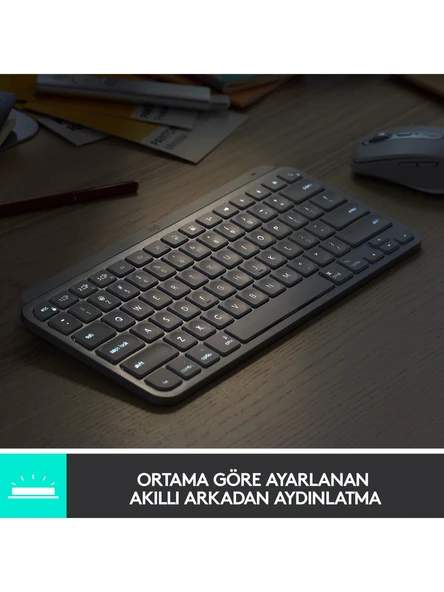 Logitech MX Keys Mini 920-010504 TKL Q Kablosuz Klavye - Resim 3