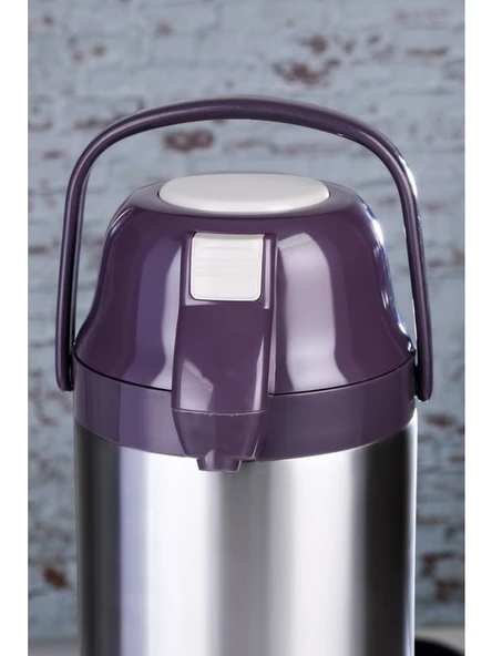 Cooker 4.5 Lt Çelik Termos (Pompalı) CKR2009 - Mor ürün görseli 1