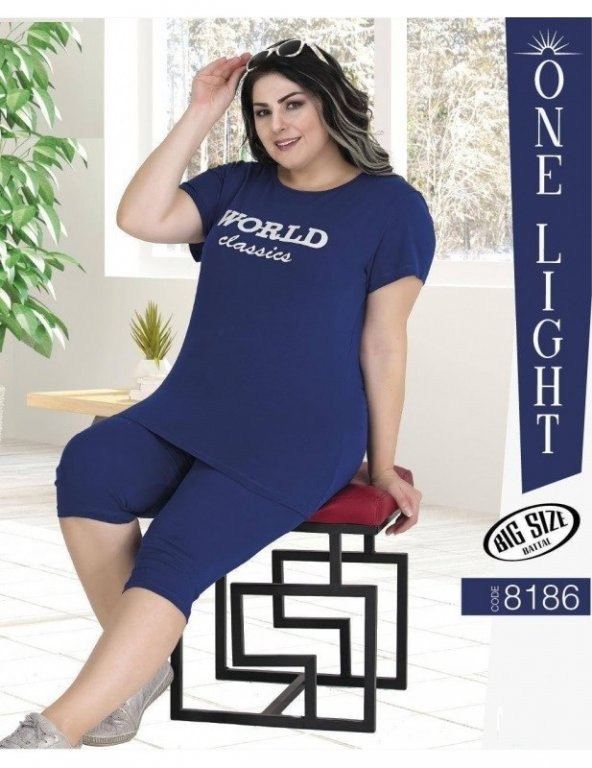 Hayal Teknur 8186 Büyük Beden Penye Pijama Takımı - Battal Pijama Takımları ürün görseli 1