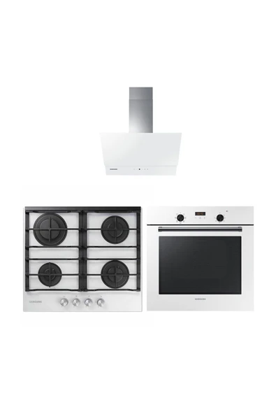 SAMSUNG NV60K5140BW - NA64M7100AW - NK24M7060VW Beyaz Ankastre Set ürün görseli 1