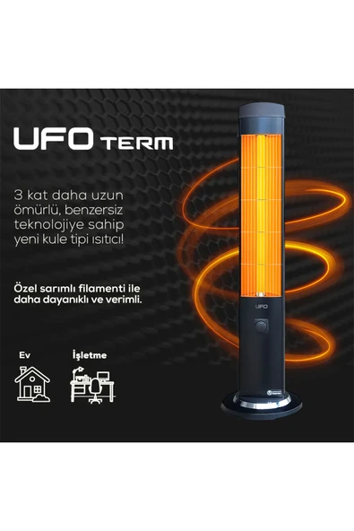 UFO Term 2300W Kule Tipi Isıtıcı - Resim 5