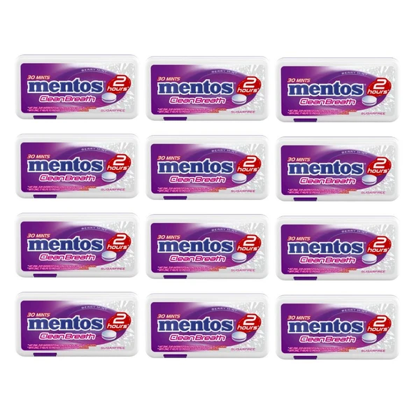 Mentos Clean Breath Orman Meyvesi Ferahlığı Tatlandırıcılı Tablet Şekerleme 21 g x 12 Adet ürün görseli 1