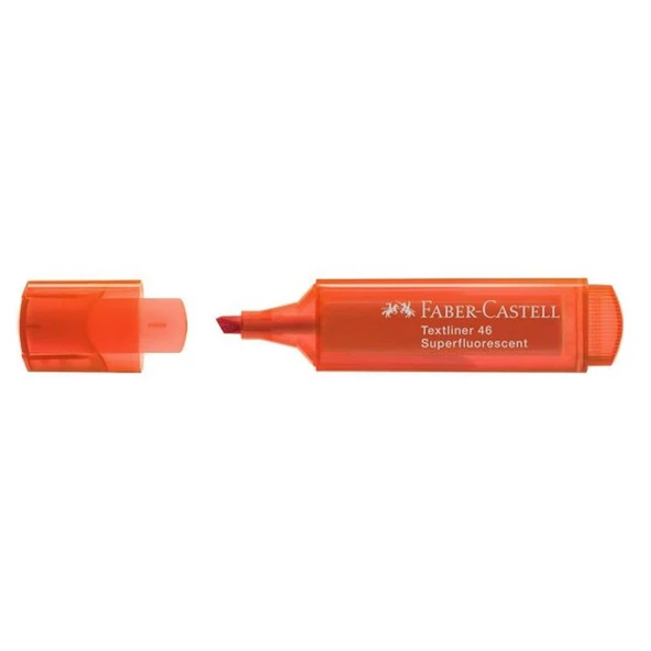 Faber Castell Fosforlu Kalem 1546 Şeffaf Gövde Turuncu 5030154615 ürün görseli 1