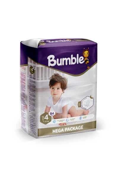 Bumble Maxi Bebek Bezi 4 Beden 7-14 Kg Mega Paket 84 Adet ürün görseli 1