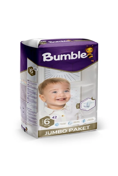 Bumble XLarge Bebek Bezi 6 Beden 15+ Kg Jumbo Paket 42 Adet ürün görseli 1