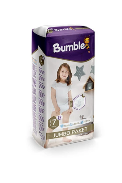 Bumble XXLarge Bebek Bezi 7 Beden 19+ Kg Jumbo Paket 32 Adet ürün görseli 1