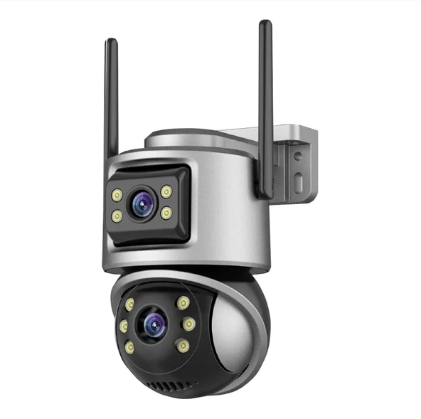 QASUL 8MP Wifi PTZ Kameralar Dış Mekan 4K Çift Lens Çift Ekran Otomatik Takip IP Kamera CCTV İki Yönlü Ses Video Gözetim ürün görseli 1