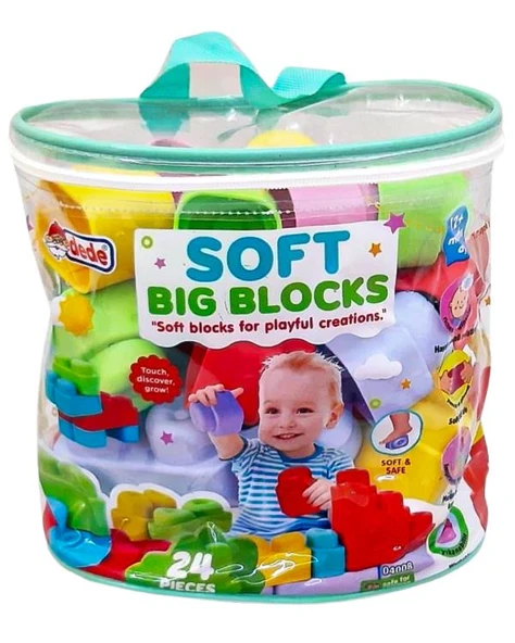 Dede Yumuşak Big Bloklar Çanta 24 Parça 04008 ürün görseli 1