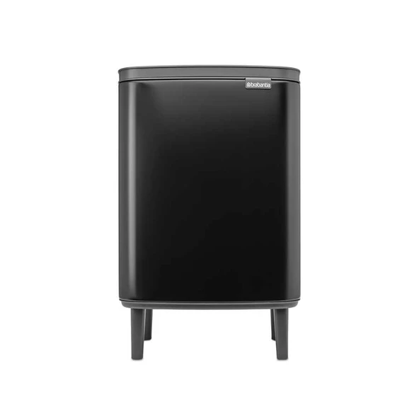 Brabantia Mat Siyah Ayaklı Çöp Kutusu 12 litre ürün görseli 1