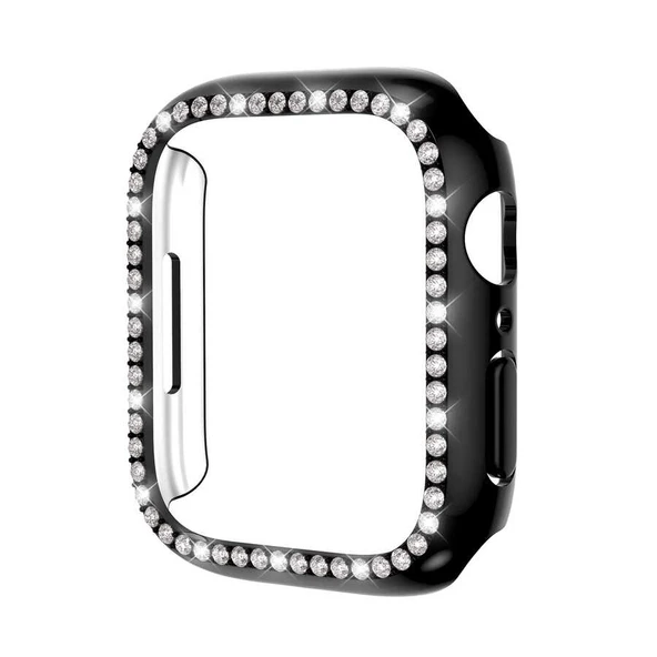 Apple Watch 7 41mm Saat Ekran Kasa Koruyucu Taşlı Lüxry ZRGard-05 ürün görseli 1