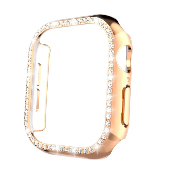 Apple Watch 10 42mm Saat Ekran Kasa Koruyucu Taşlı Lüxry ZRGard-05 ürün görseli 1