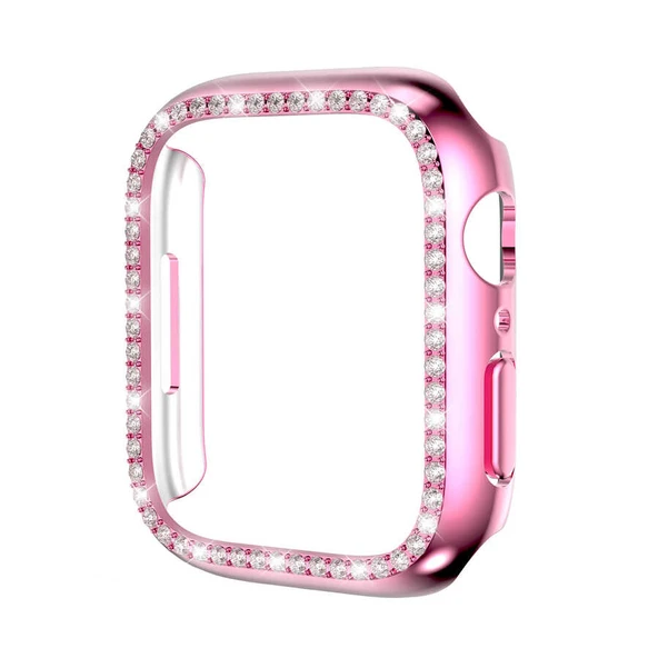 Apple Watch 44mm Saat Ekran Kasa Koruyucu Taşlı Lüxry ZRGard-05 ürün görseli 1