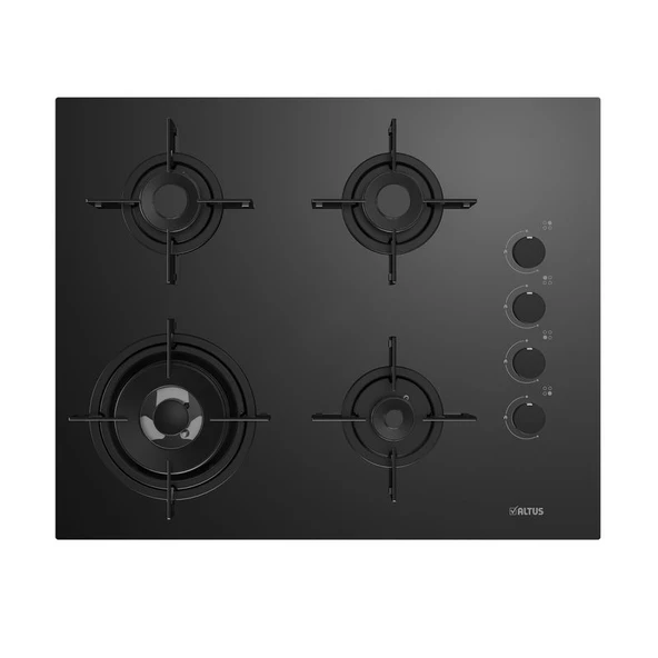 Altus ALA 189 DB 65 cm Siyah Cam Ankastre Ocak ürün görseli 1