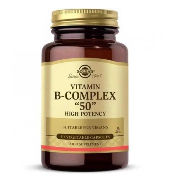 Solgar Vitamin B Complex 50mg 100 Kapsül ürün görseli 1