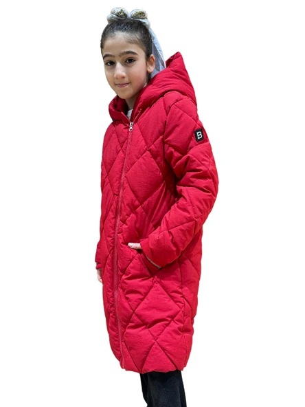 Kız Çocuk Kapüşonlu Kaban 51329 - Resim 10