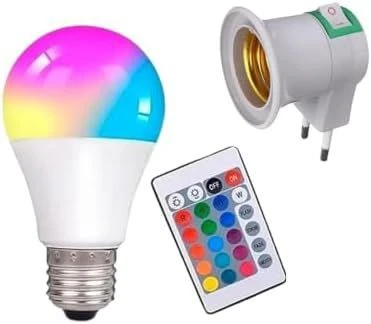 Prize Tak Çalıştır Kumandalı, 16 Farklı Işık Renkli, Çakar Modlu Akıllı Led Ampul Kaliteli RGB Ampul ürün görseli 1