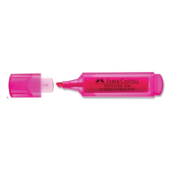 Faber Castell Fosforlu Kalem 1546 Şeffaf Gövde Pembe 5030154628000 ürün görseli 1