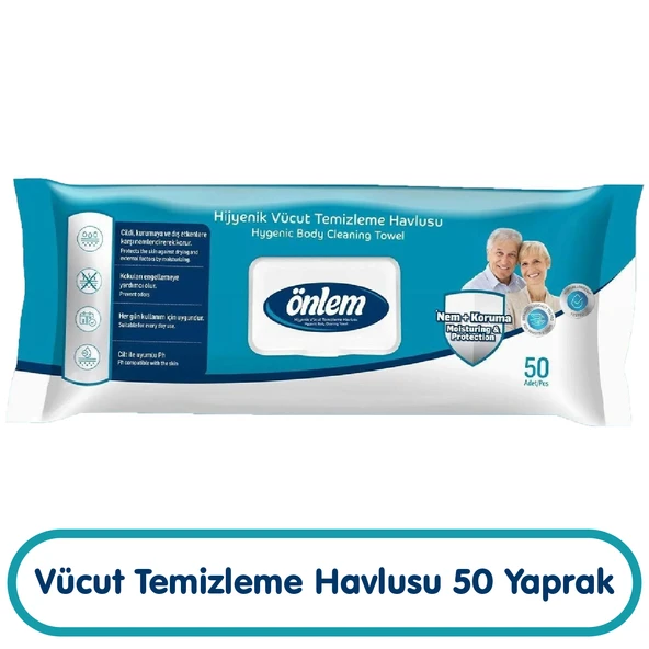 Önlem Hijyenik Vücut Temizleme Havlusu 50 Yaprak ürün görseli 1