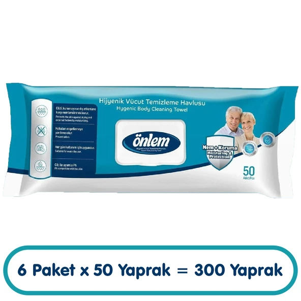 Önlem Hijyenik Vücut Temizleme Havlusu 50x6 300 Yaprak ürün görseli 1