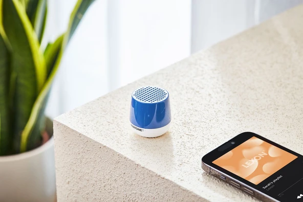 Lexon x Pantone Mino + Bluetooth Hoparlör Mavi - Resim 3
