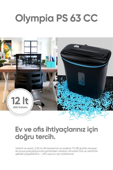PS63CC Evrak İmha Makinesi - Resim 2