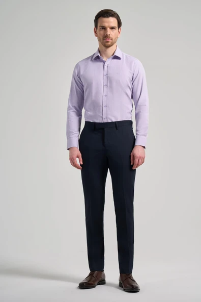 Lacivert Esnek Yandan Cepli Slim Fit Classic Pantolon 1003250106 ürün görseli 1
