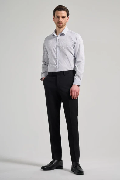 Siyah Esnek Yandan Cepli Slim Fit Classic Pantolon 1003250106 ürün görseli 1