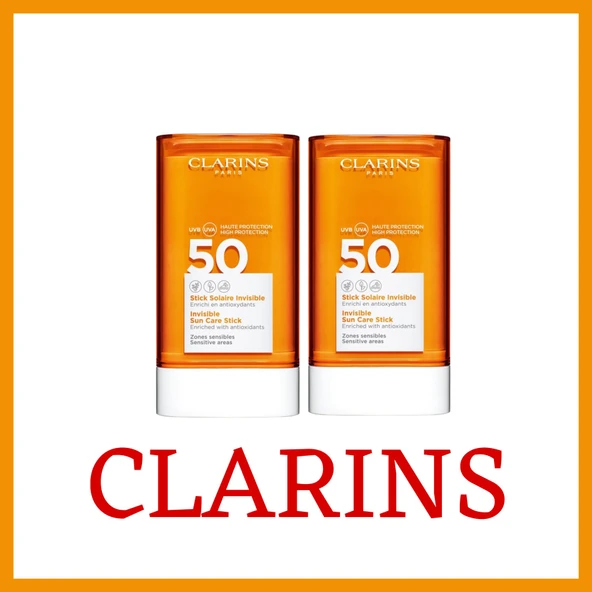 Clarins Invisible Sun Care Stick Spf50+ 17+17GR 2Lİ ürün görseli 1
