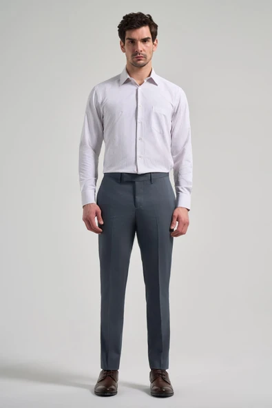 Füme Esnek Yandan Cepli Slim Fit Classic Pantolon 1003250106 ürün görseli 1