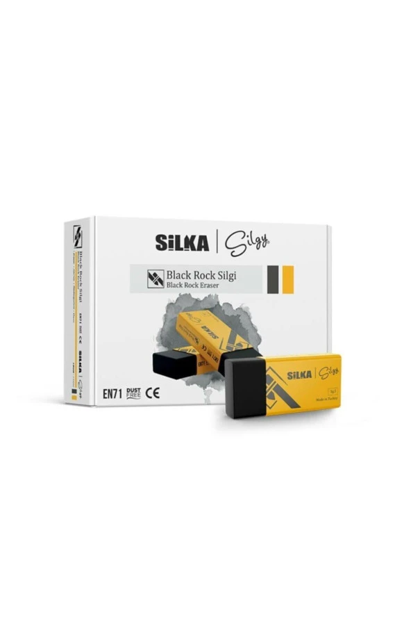 Silka Black Rock Orta Boy Silgi (24'lü Paket) ürün görseli 1