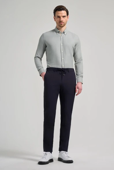 Lacivert Esnek Yandan Cepli Casual Slim Fit Jogger Pantolon 1003250118 ürün görseli 1