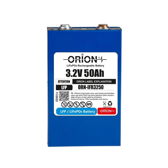 Orion 3.2V 50Ah 1C LiFePO4 Prizmatik Pil ürün görseli 1