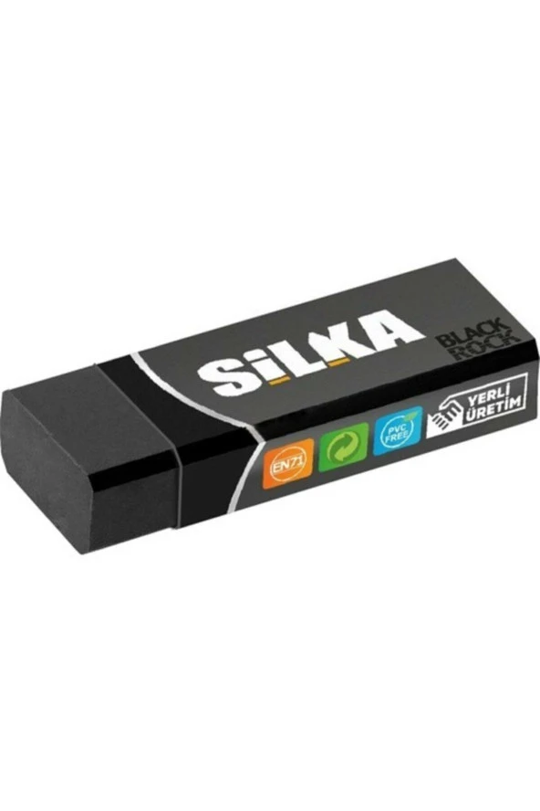 Silka Öğrenci Silgisi Black Rock 20 Lİ Siyah Büyük Boy (20 Li Paket) ürün görseli 1
