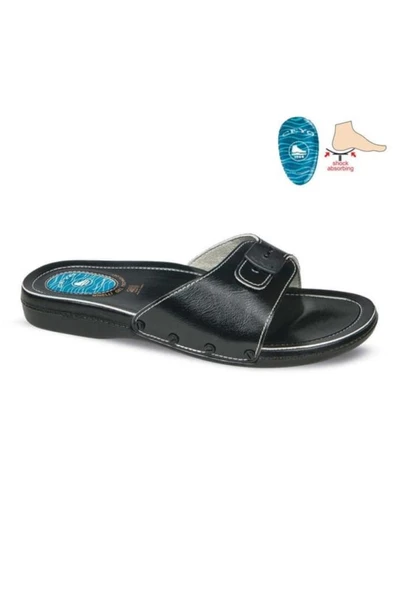 Ceyo 6300-1 Topuk Jelli Anatomik Taban Erkek Terlik Siyah 40-45 ürün görseli 1