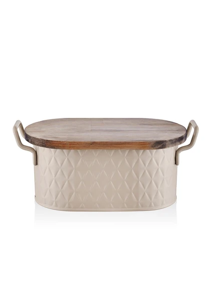 The Mia Prizma Ekmek Saklama Kabı Karamel 40x22x18 cm ürün görseli 1