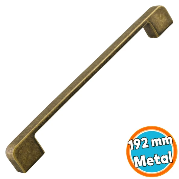 Metal Kulp 192 mm -19.2 cm Mobilya Çekmece Mutfak Dolabı Dolap Kulpları Kulbu Kulpu Antik Sarı ürün görseli 1
