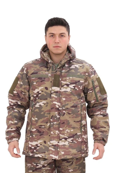 Single Sword Su ve Rüzgâr Geçirmez Softshell Erkek Kışlık Parka (Kapüşonlu) ürün görseli 1