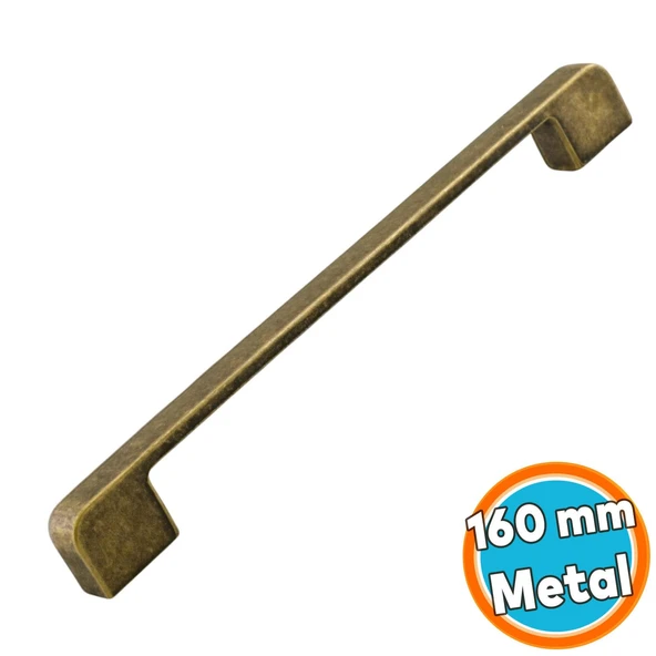 Metal Kulp 160 mm -16 cm Mobilya Çekmece Mutfak Dolabı Dolap Kulpları Kulbu Kulpu Antik Sarı ürün görseli 1