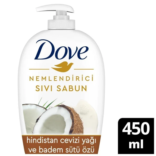 Dove Hindistan Cevizi Yağı ve Badem Sütü Özü Sıvı Sabun 450ml ürün görseli 1