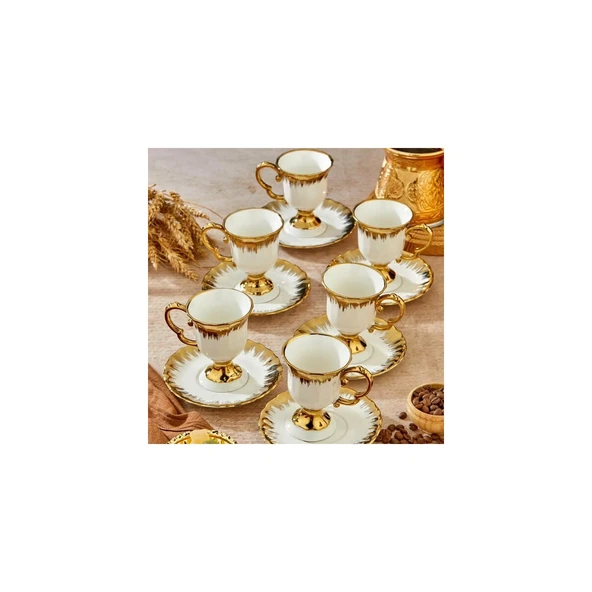 AKILLIELMA-COOKER FİNCAN TAKIMI KAHVE PORSELEN 12 PARÇA CKR3534 ürün görseli 1
