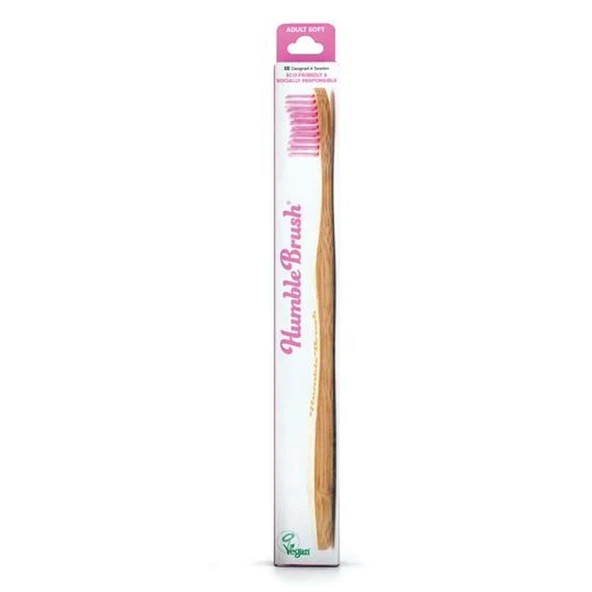 Humble Brush Bambu Yetişkin Mor Diş Fırçası Yumuşak&Soft ürün görseli 1