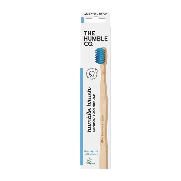 The Humble Brush Yetişkin Ekstra İnce Diş Fırçası - Mavi ürün görseli 1