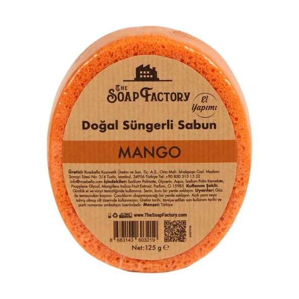 The Soap Factory Doğal Süngerli Mango Sabunu 125gr ürün görseli 1
