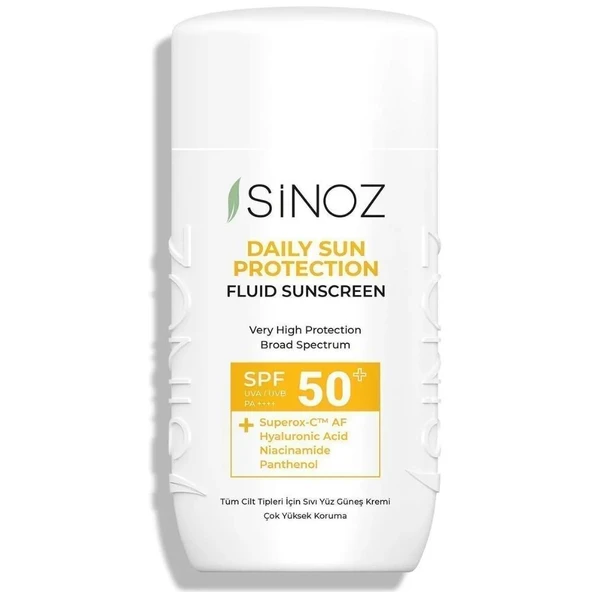 Sinoz Spf50 Günlük Kullanım Sıvı Yüz Güneş Kremi 50ml ürün görseli 1