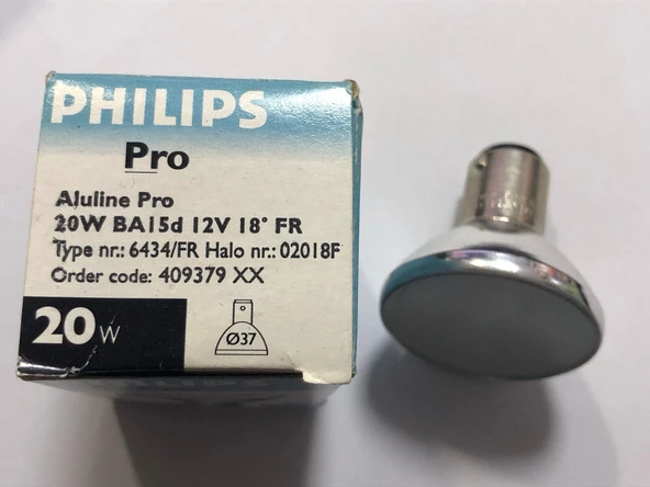 PHILIPS  6434/FR 12V 20W BA15d 18° HALOJEN LAMBA ürün görseli 1